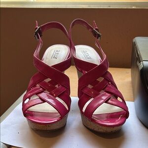 a.n.a Pink Wedge Sandals